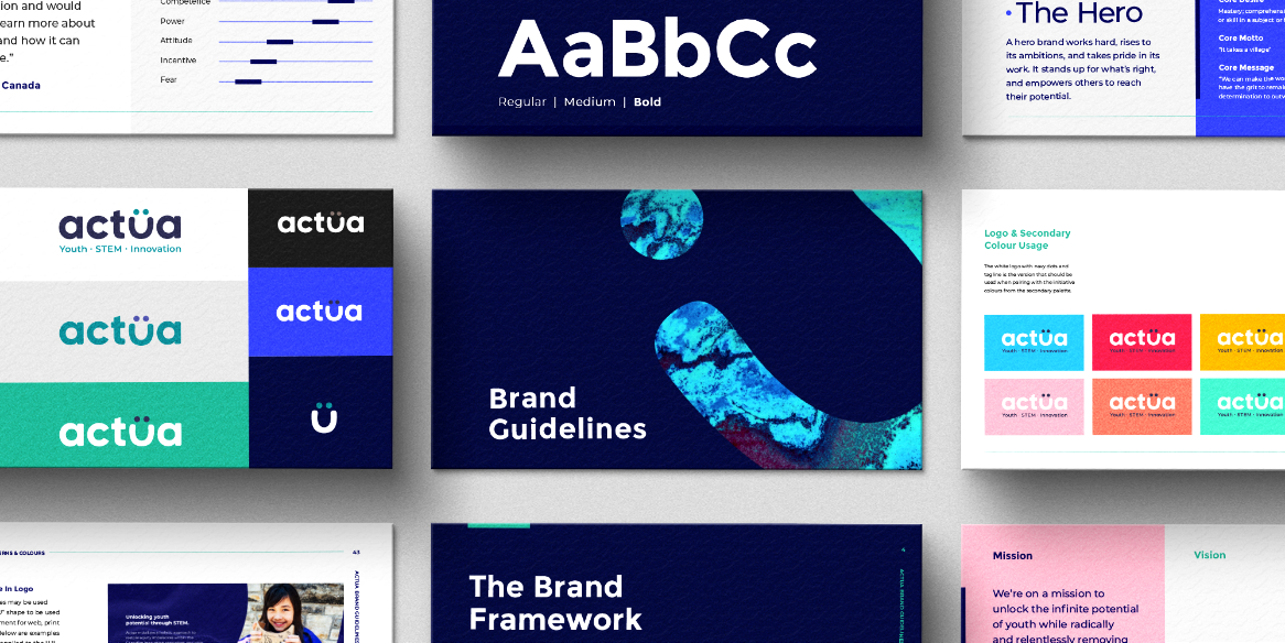 Actua Brand guide samples