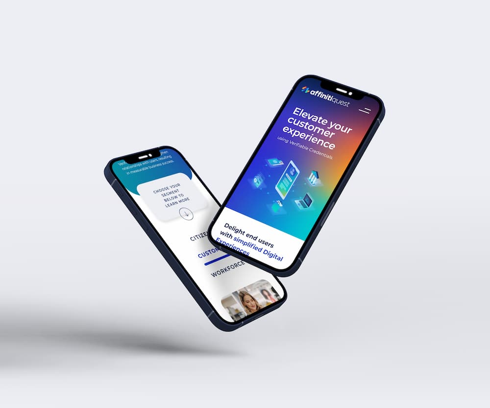 AffinitiQuest webpage mobile sample